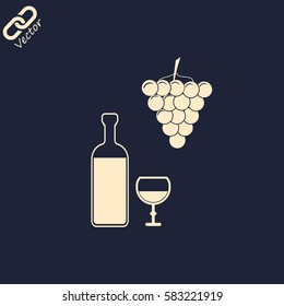 bottle of wine and a glass