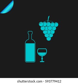 bottle of wine and a glass