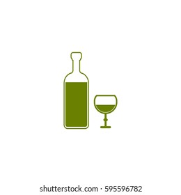 bottle of wine and a glass