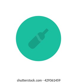 Bottle wine glass green icon vector