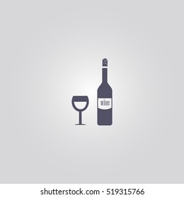 a bottle of wine and a glass icon