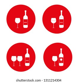 Bottle and Wine Glasses