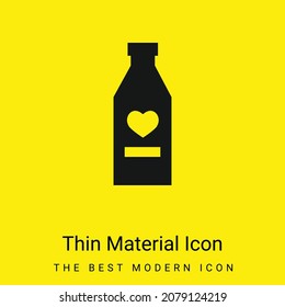 Bottle Of Wine With Heart minimal bright yellow material icon