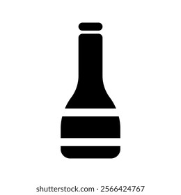 Bottle wine icon, beverage, drink, vector illustration