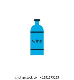 Bottle of wine icon colored symbol. Premium quality isolated cabernet element in trendy style.