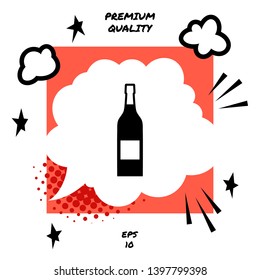 Bottle of wine icon. Element for your design