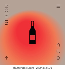 Ícone de garrafa de vinho. Elemento para seu design