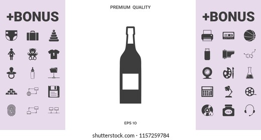 Bottle of wine icon - graphic elements for your design