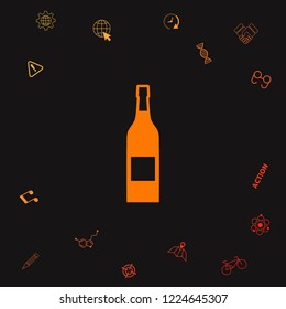 Bottle of wine icon. Graphic elements for your design