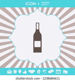 Bottle of wine icon. Graphic elements for your design