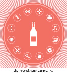 Bottle of wine icon. Graphic elements for your design