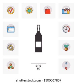 Bottle of wine icon. Graphic elements for your design