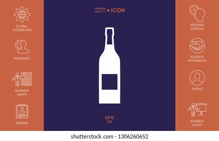 Bottle of wine icon. Graphic elements for your design