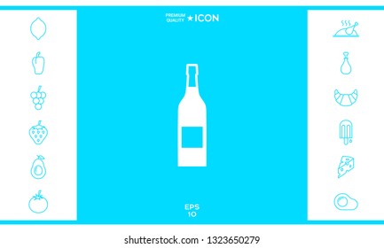Bottle of wine icon. Graphic elements for your design