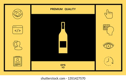 Bottle of wine icon. Graphic elements for your design