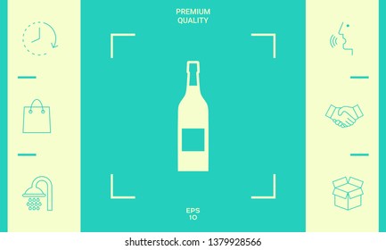 Bottle of wine icon. Graphic elements for your design
