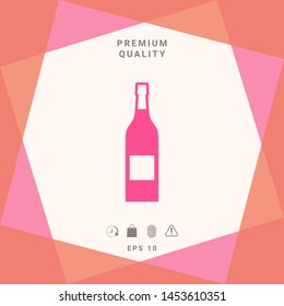 Bottle of wine icon. Graphic elements for your design