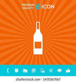 Bottle of wine icon. Graphic elements for your design