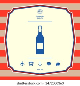 Bottle of wine icon. Graphic elements for your design