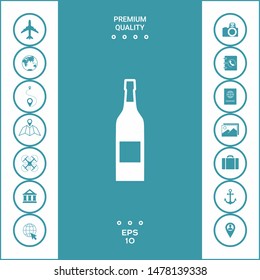Bottle of wine icon. Graphic elements for your design