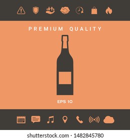 Bottle of wine icon. Graphic elements for your design
