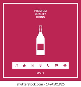 Bottle of wine icon. Graphic elements for your design