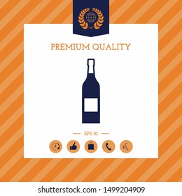 Bottle of wine icon. Graphic elements for your design