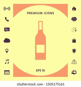 Bottle of wine icon. Graphic elements for your design