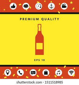 Bottle of wine icon. Graphic elements for your design