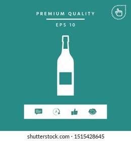Bottle of wine icon. Graphic elements for your design