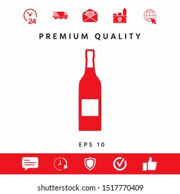 Bottle of wine icon. Graphic elements for your design
