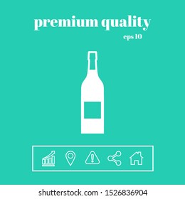 Bottle of wine icon. Graphic elements for your design