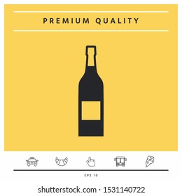 Bottle of wine icon. Graphic elements for your design