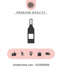 Bottle of wine icon. Graphic elements for your design