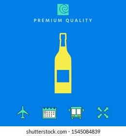 Bottle of wine icon. Graphic elements for your design