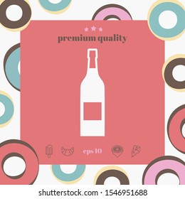 Bottle of wine icon. Graphic elements for your design