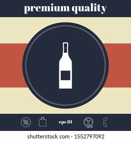 Bottle of wine icon. Graphic elements for your design