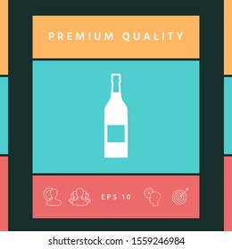 Bottle of wine icon. Graphic elements for your design
