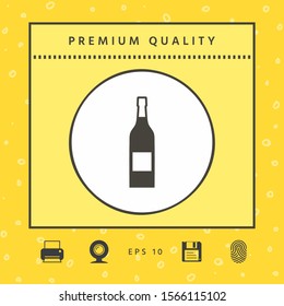 Bottle of wine icon. Graphic elements for your design