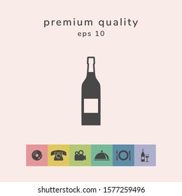 Bottle of wine icon. Graphic elements for your design