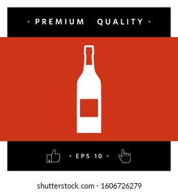 Bottle of wine icon. Graphic elements for your design
