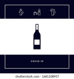 Bottle of wine icon. Graphic elements for your design