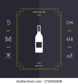 Bottle of wine icon. Graphic elements for your design