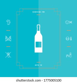 Bottle of wine icon. Graphic elements for your design