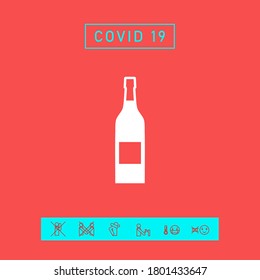 Bottle of wine icon. Graphic elements for your design