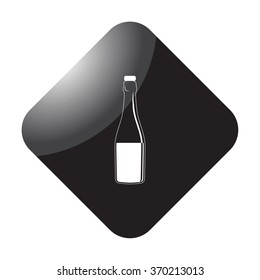 Bottle of wine icon on  background