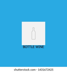 bottle wine icon sign signifier vector
