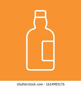 Bottle of wine icon, stock vector illustration, EPS10.
