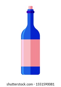 bottle of wine icon. vector illustration