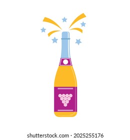 bottle of wine icon. wine vector illustration